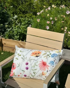 Sæt af 2 havehynder MONESI Blomstermønster 40 x 60 cm Multifarvet
