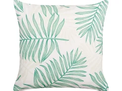 Sæt af 2 havehynder POGGIO Plante mønster 45 x 45 cm Grøn