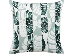 Sæt af 2 havehynder TERMINI Plante mønster 45 x 45 cm Grøn