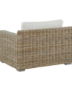 Sæt af 2 havelænestole ARDEA Rattan Lysebrun