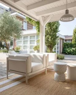 Sæt af 2 havelænestole FERRETTI Lys Beige