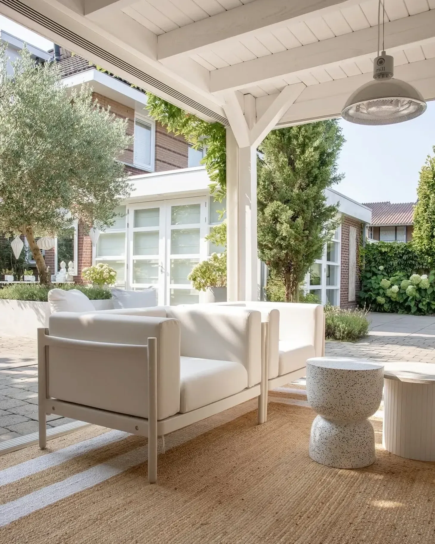 Sæt af 2 havelænestole FERRETTI Lys Beige