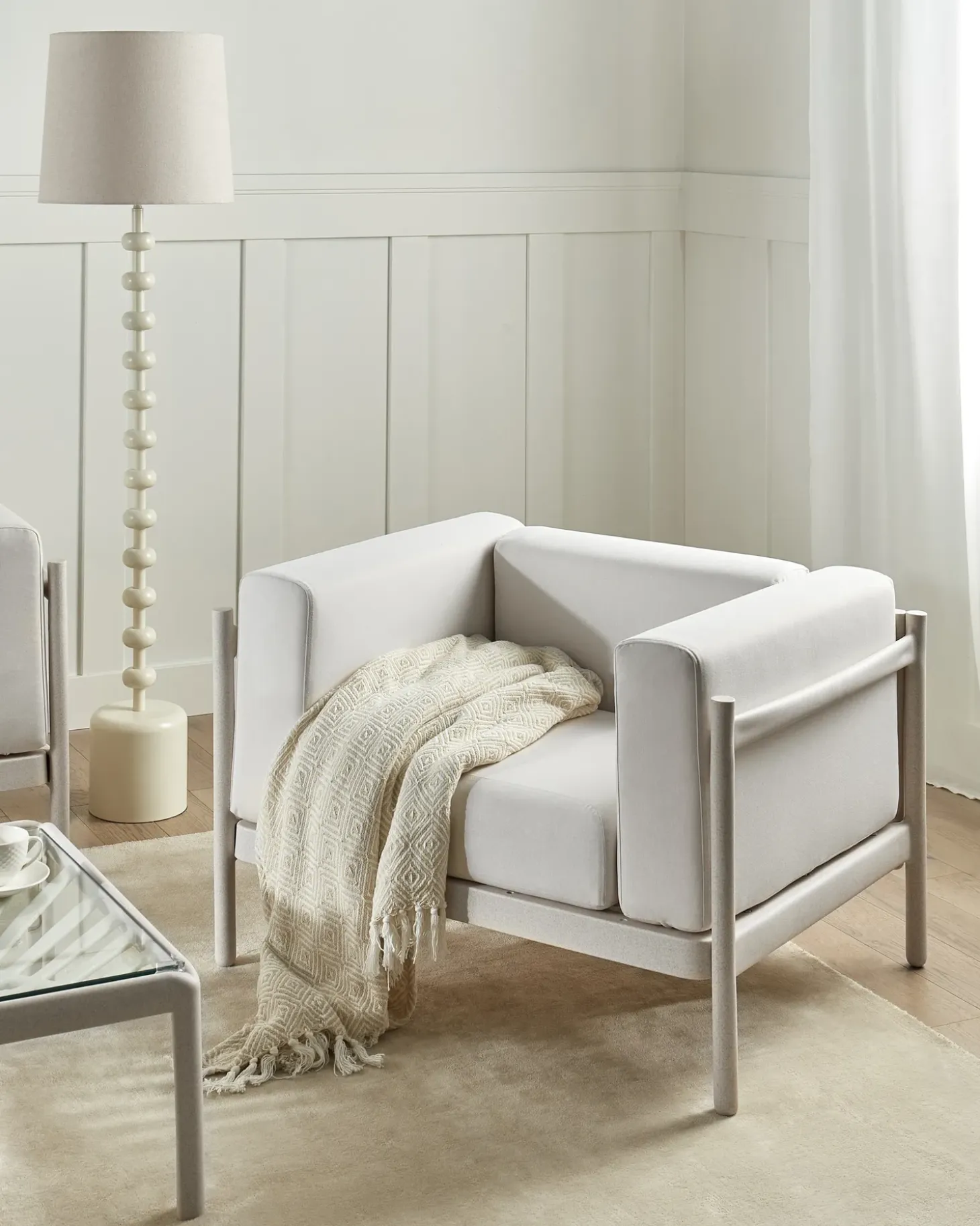 Sæt af 2 havelænestole FERRETTI Lys Beige