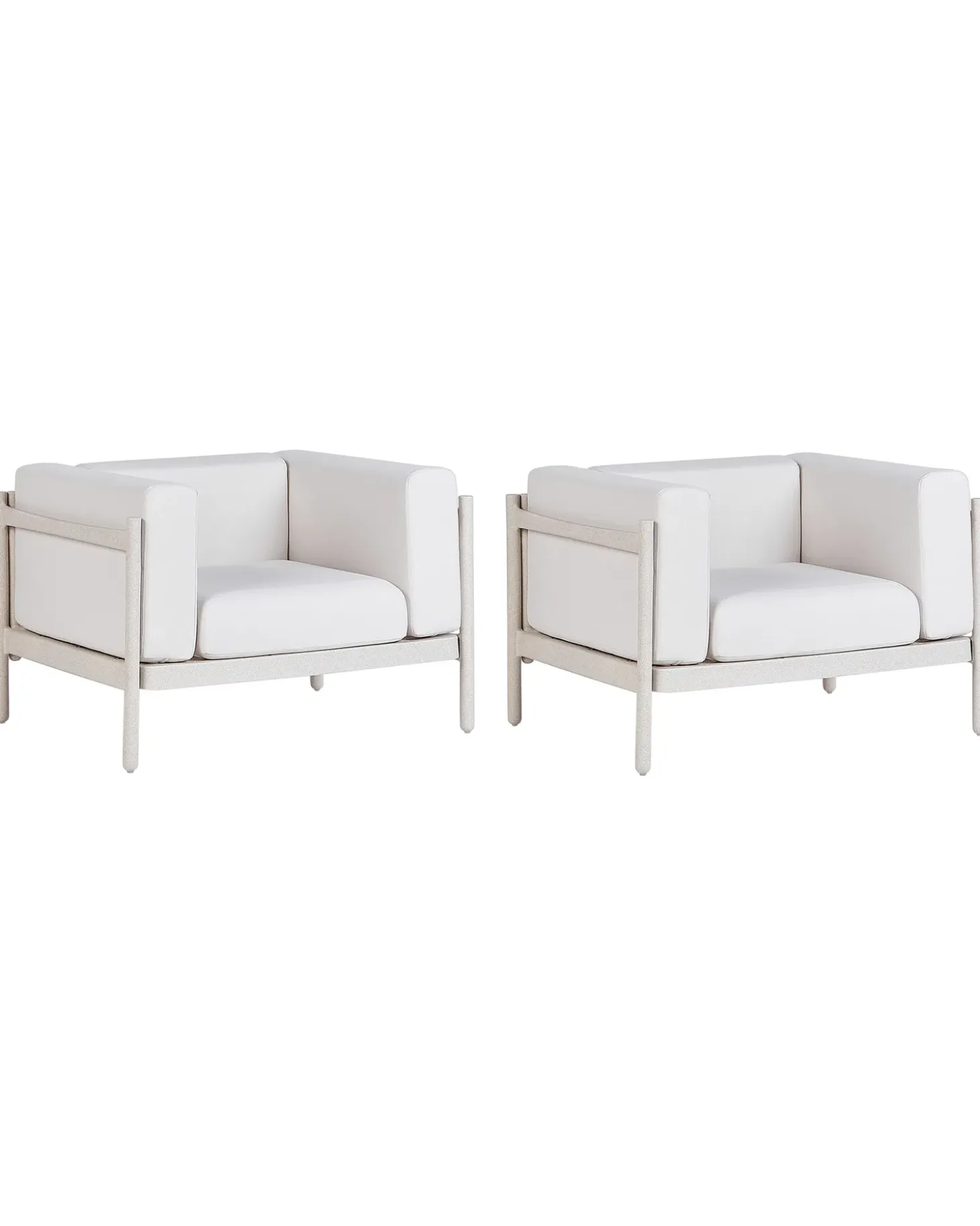 Sæt af 2 havelænestole FERRETTI Lys Beige