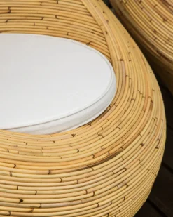 Sæt af 2 havelænestole MAIORI Rattan Naturlig