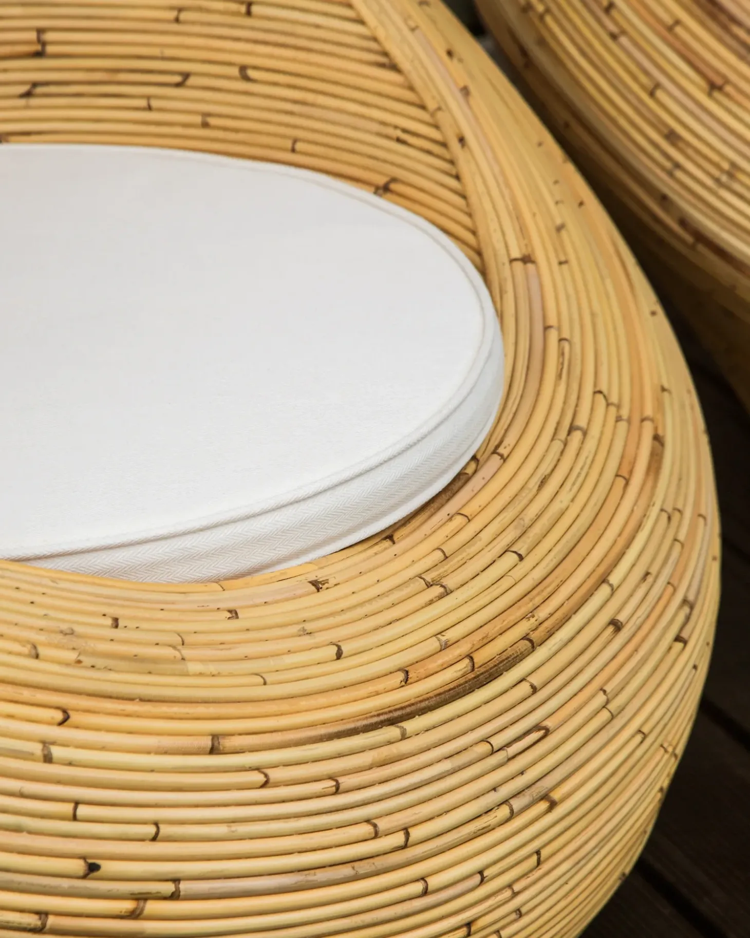 Sæt af 2 havelænestole MAIORI Rattan Naturlig