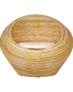 Sæt af 2 havelænestole MAIORI Rattan Naturlig
