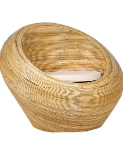 Sæt af 2 havelænestole MAIORI Rattan Naturlig