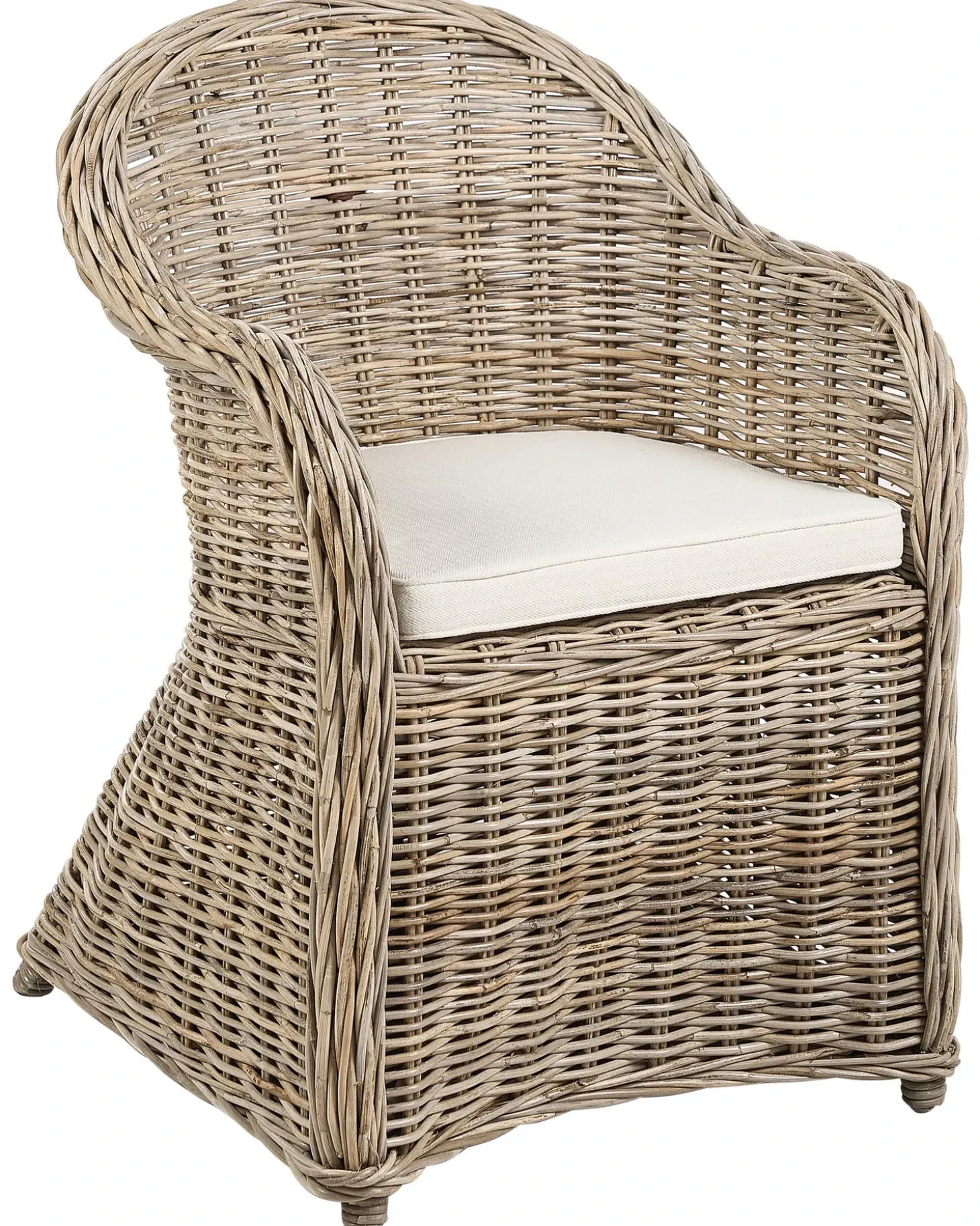 Sæt af 2 havelænestole med hynder SUSUA II Rattan Naturlig