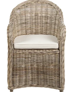 Sæt af 2 havelænestole med hynder SUSUA II Rattan Naturlig