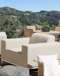 Sæt af 2 havelænestole ROVIGO Beige