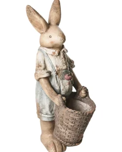 Sæt af 2 havestatuer CALCATA Kanin Multifarvet