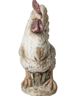 Sæt af 2 havestatuer SPECCHIA Kylling Beige
