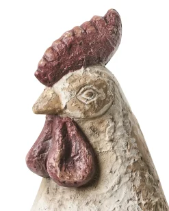 Sæt af 2 havestatuer SPECCHIA Kylling Beige