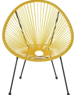 Sæt af 2 havestole ACAPULCO II PE-rattan Gul