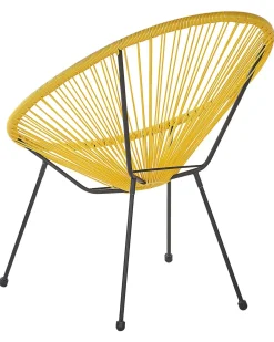 Sæt af 2 havestole ACAPULCO II PE-rattan Gul
