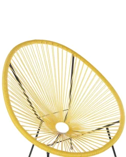 Sæt af 2 havestole ACAPULCO II PE-rattan Gul