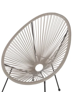 Sæt af 2 havestole ACAPULCO II PE-rattan Lysegrå