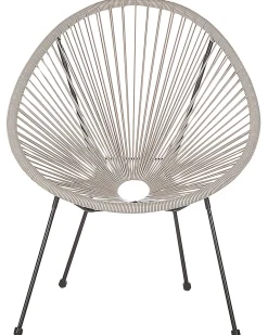 Sæt af 2 havestole ACAPULCO II PE-rattan Lysegrå