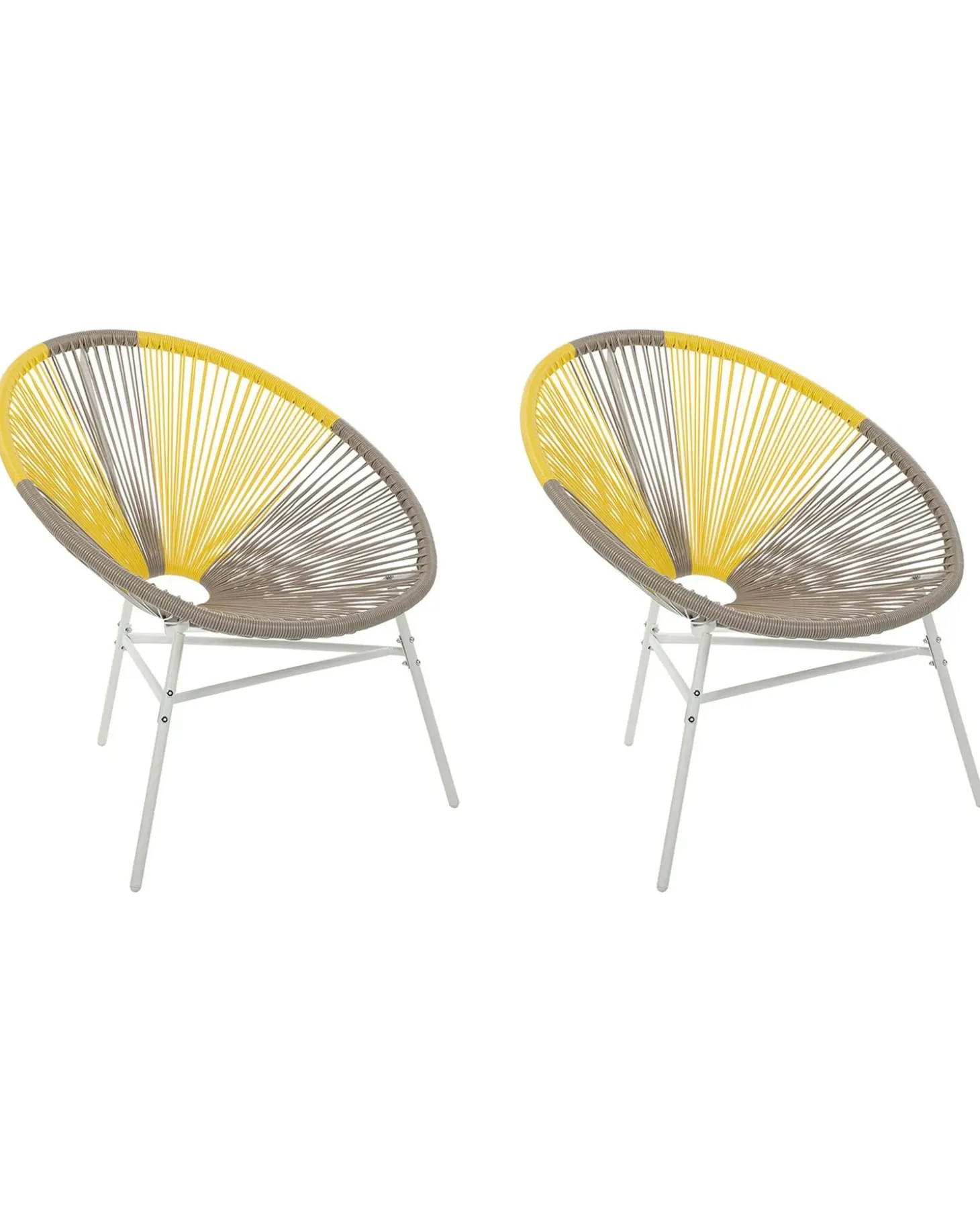 Sæt af 2 havestole ACAPULCO PE-rattan Brungrå