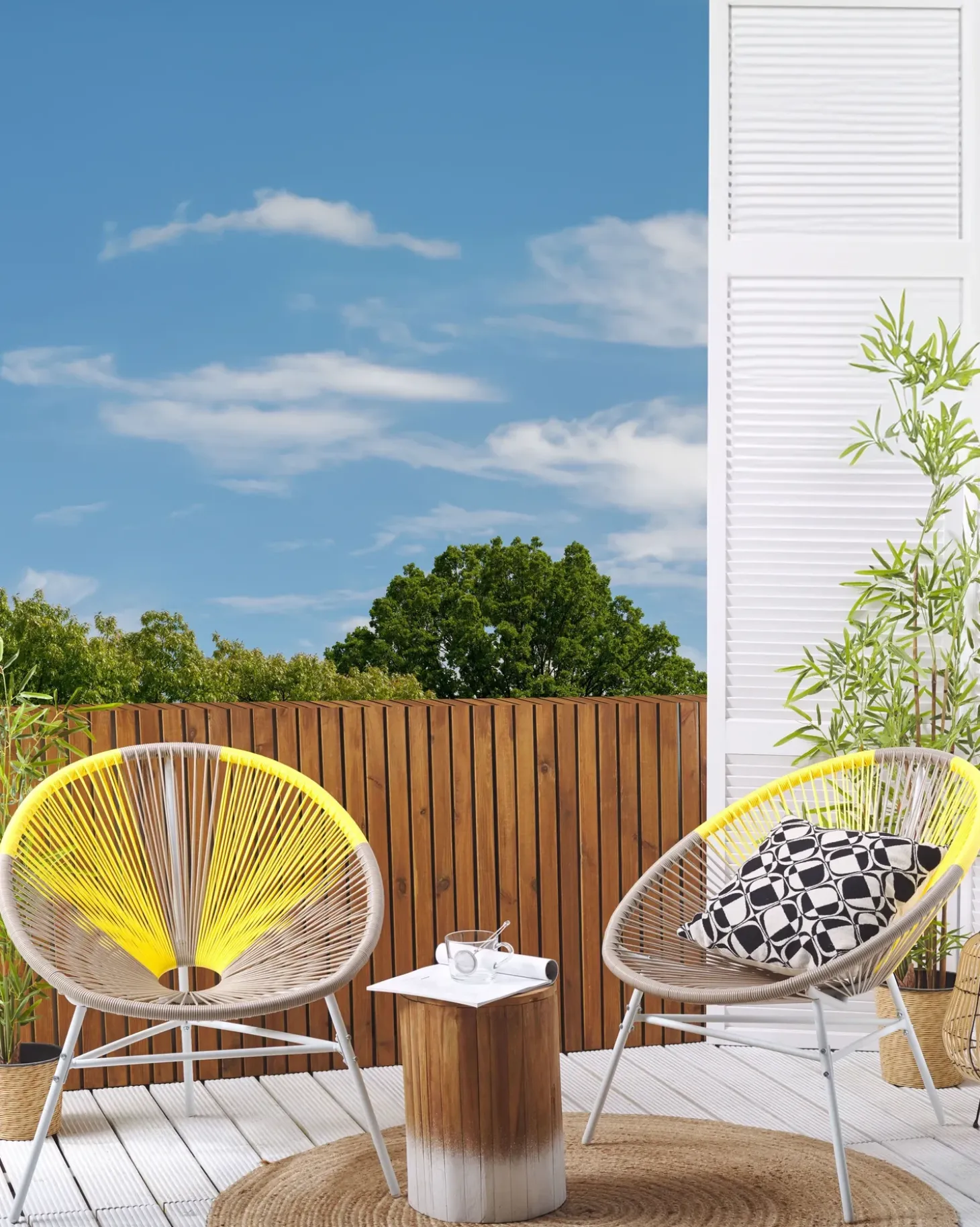 Sæt af 2 havestole ACAPULCO PE-rattan Brungrå
