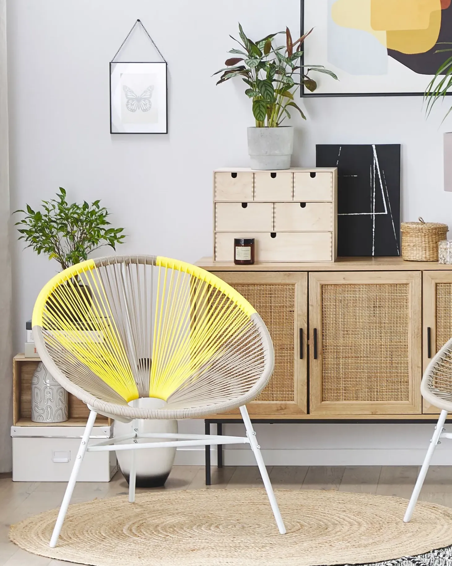 Sæt af 2 havestole ACAPULCO PE-rattan Brungrå