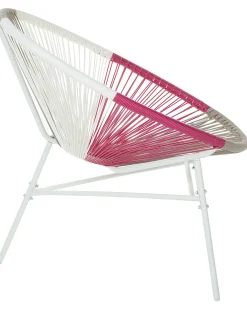 Sæt af 2 havestole ACAPULCO PE-rattan Fuchsia