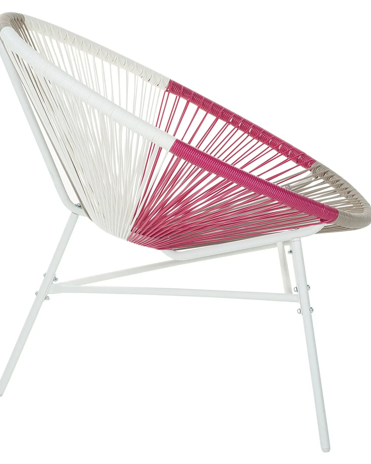 Sæt af 2 havestole ACAPULCO PE-rattan Fuchsia