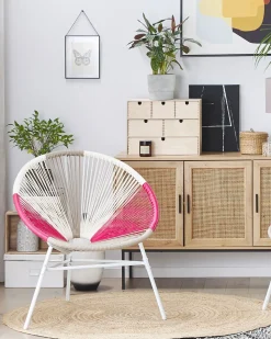 Sæt af 2 havestole ACAPULCO PE-rattan Fuchsia