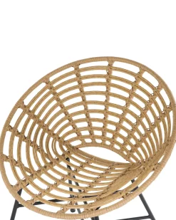 Sæt af 2 havestole ACERRA PE-rattan Lysebrun