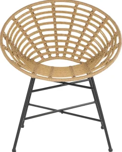 Sæt af 2 havestole ACERRA PE-rattan Lysebrun