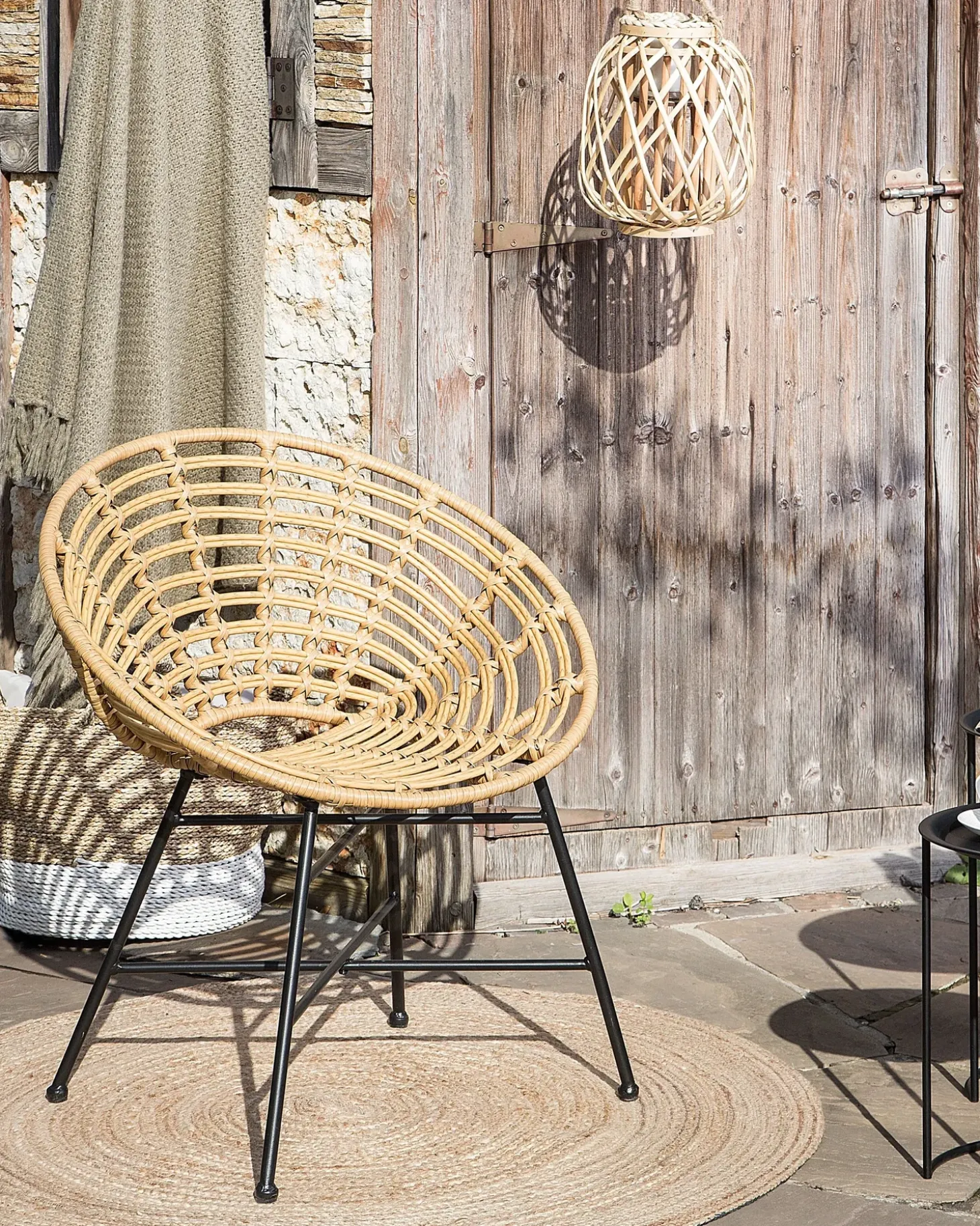 Sæt af 2 havestole ACERRA PE-rattan Lysebrun