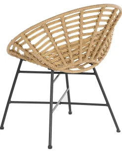 Sæt af 2 havestole ACERRA PE-rattan Lysebrun
