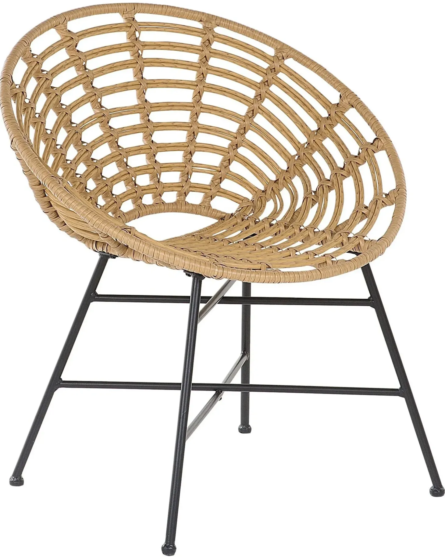 Sæt af 2 havestole ACERRA PE-rattan Lysebrun