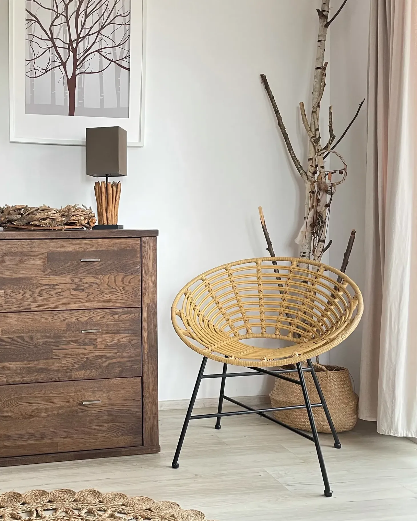 Sæt af 2 havestole ACERRA PE-rattan Lysebrun