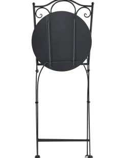 Sæt af 2 havestole ADRANO Foldbar Metal Sort