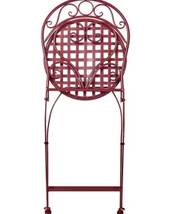 Sæt af 2 havestole ALBINIA Metal Bordeaux