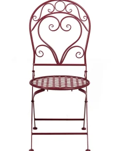 Sæt af 2 havestole ALBINIA Metal Bordeaux