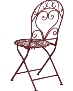 Sæt af 2 havestole ALBINIA Metal Bordeaux