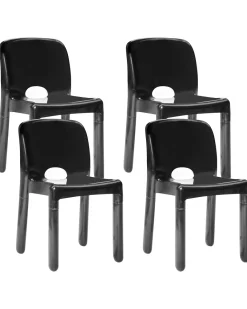 Sæt af 4 havestole BETIM Sort