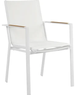 Sæt af 6 havestole BUSSETO Metal Hvid