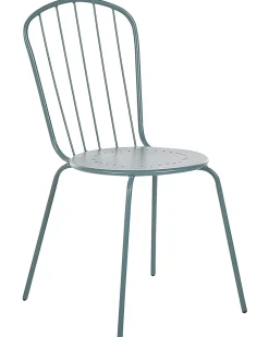 Sæt af 4 havestole CALVI Metal Himmelblå
