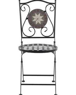Sæt af 2 havestole CARIATI Metal Sort