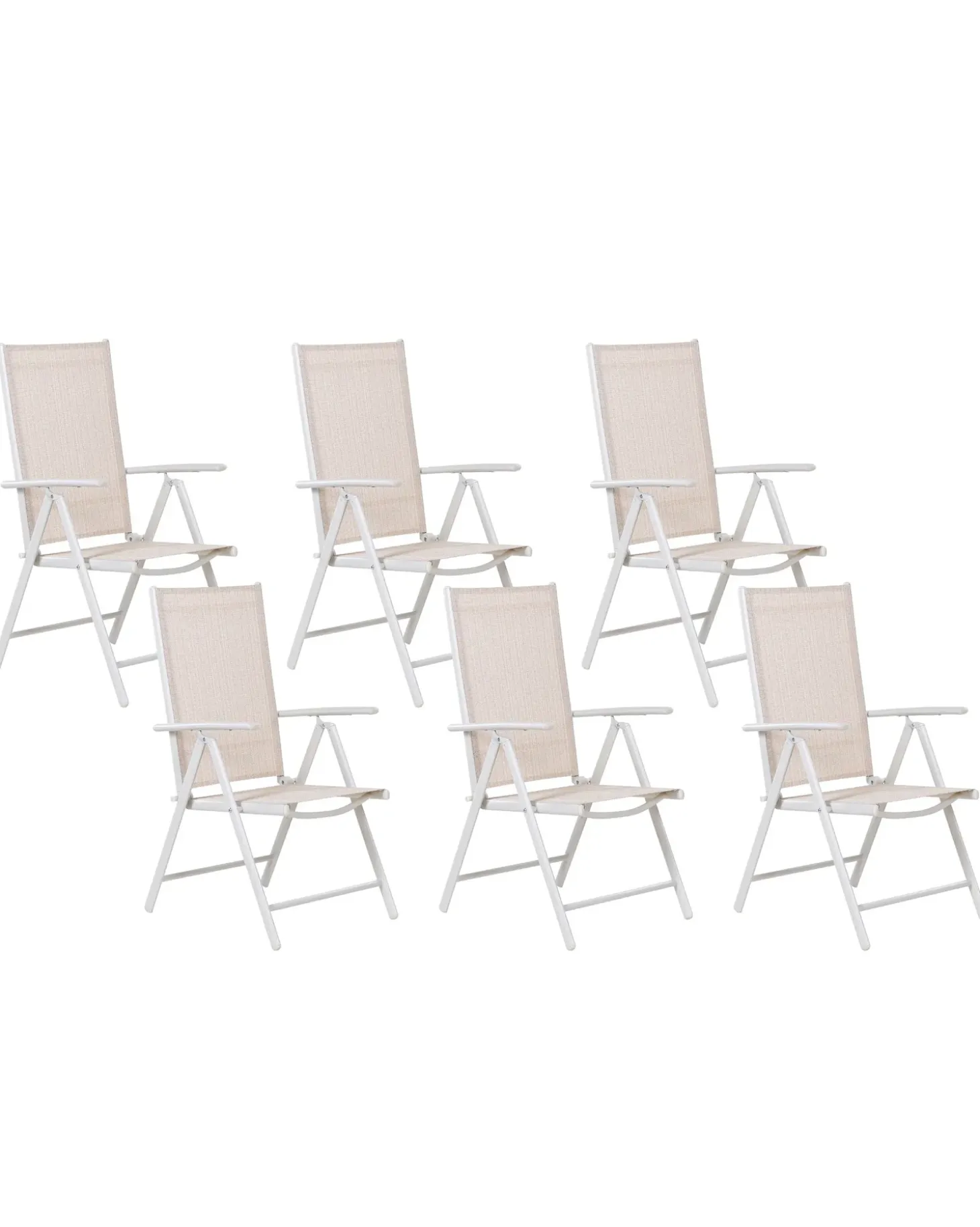 Sæt af 6 havestole CATANIA Metal Beige