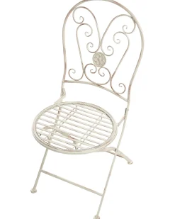 Sæt af 2 havestole COGGIA Foldbar Metal Lys Beige