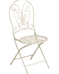 Sæt af 2 havestole COGGIA Foldbar Metal Lys Beige