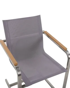 Sæt af 6 havestole COSOLETO Rustfrit stål Grå