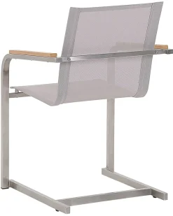 Sæt af 4 havestole COSOLETO Rustfrit stål Beige