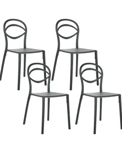 Sæt af 4 havestole COVOLO Sort