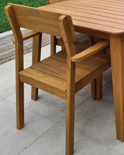 Sæt af 2 havestole FORNELLI Akacietræ Brun